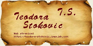 Teodora Stoković vizit kartica